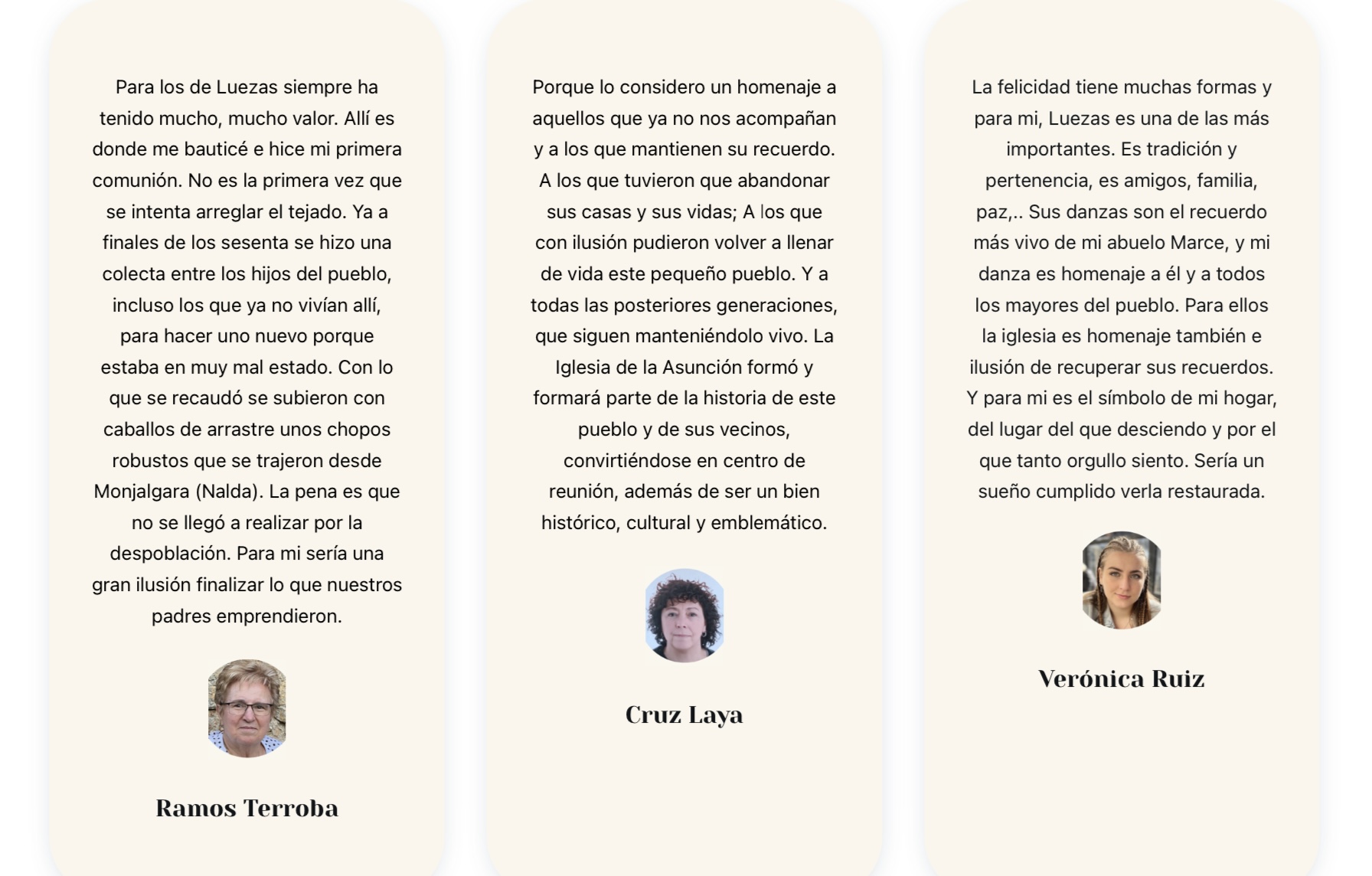 Testimonios