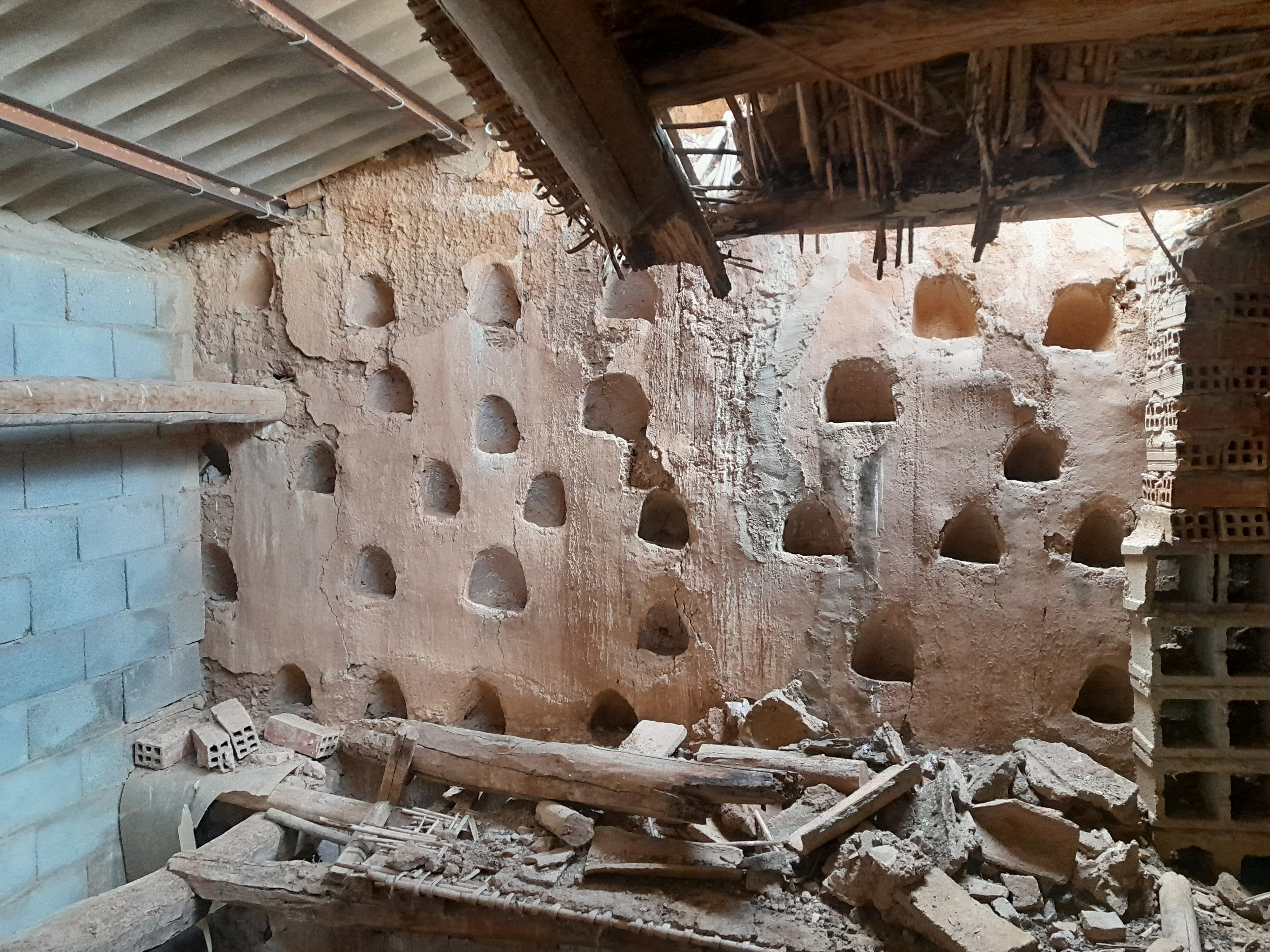 Interior del palomar